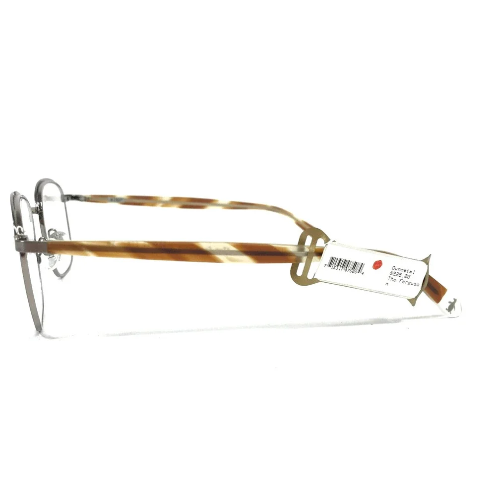 Penguin Eyeglasses Frames THE FERGUSON GM Gunmetal Blue Brown Square 50-20-140